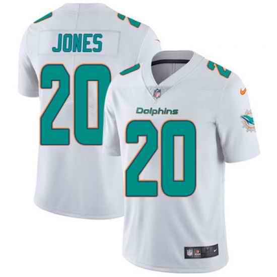 Nike Dolphins #20 Reshad Jones White Mens Stitched NFL Vapor Untouchable Limited Jersey